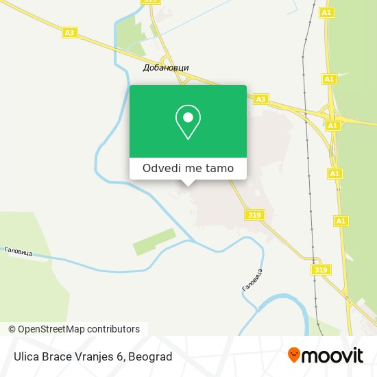 Ulica Brace Vranjes 6 mapa