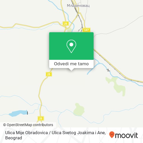 Ulica Mije Obradovica / Ulica Svetog Joakima i Ane mapa