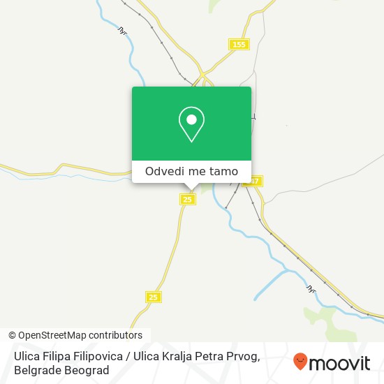 Ulica Filipa Filipovica / Ulica Kralja Petra Prvog mapa