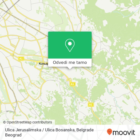 Ulica Jerusalimska / Ulica Bosanska mapa