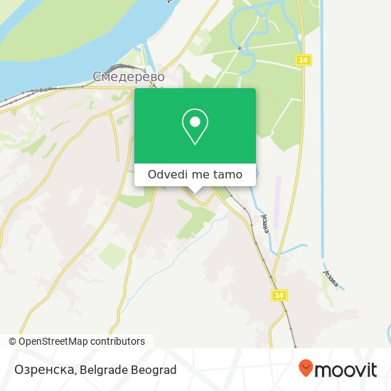 Озренска mapa