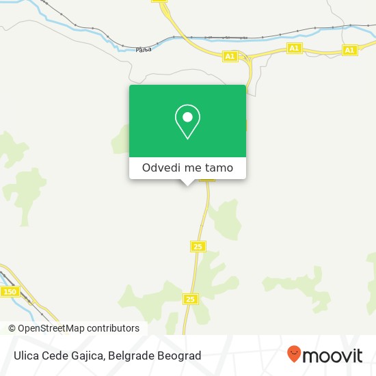 Ulica Cede Gajica mapa