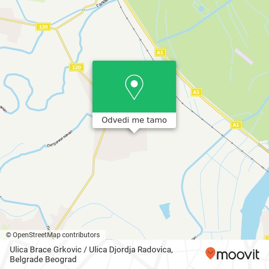 Ulica Brace Grkovic / Ulica Djordja Radovica mapa