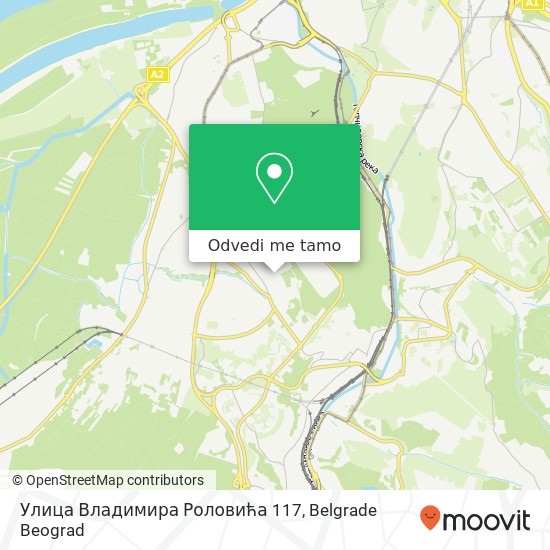 Улица Владимира Роловића 117 mapa