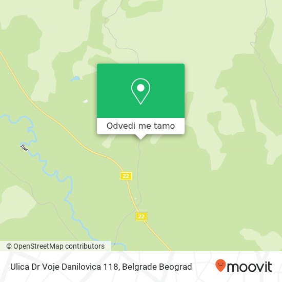 Ulica Dr Voje Danilovica 118 mapa