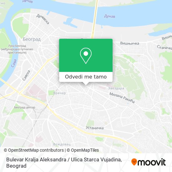 Bulevar Kralja Aleksandra / Ulica Starca Vujadina mapa