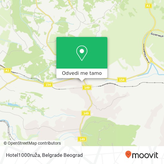 Hotel1000ruža mapa