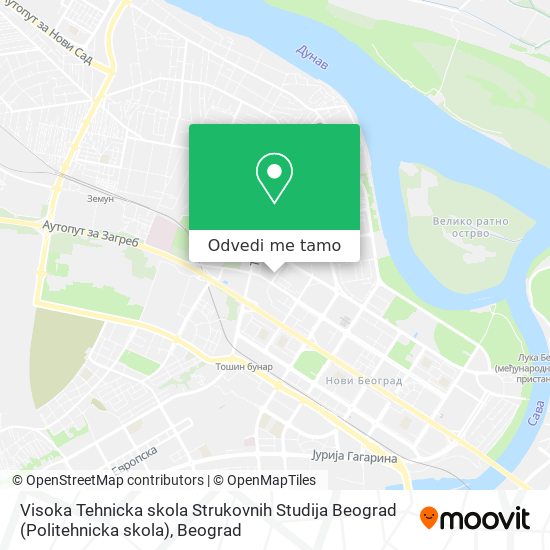 Visoka Tehnicka skola Strukovnih Studija Beograd (Politehnicka skola) mapa