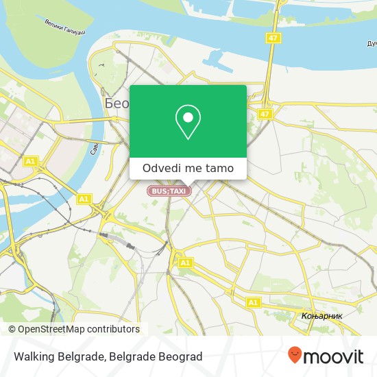 Walking Belgrade mapa