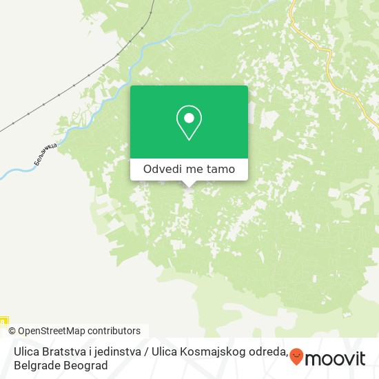 Ulica Bratstva i jedinstva / Ulica Kosmajskog odreda mapa