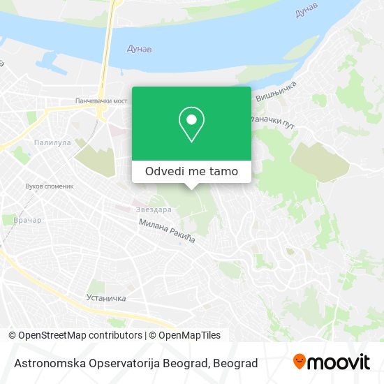 Astronomska Opservatorija Beograd mapa