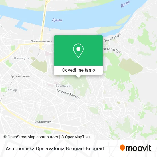 Astronomska Opservatorija Beograd mapa