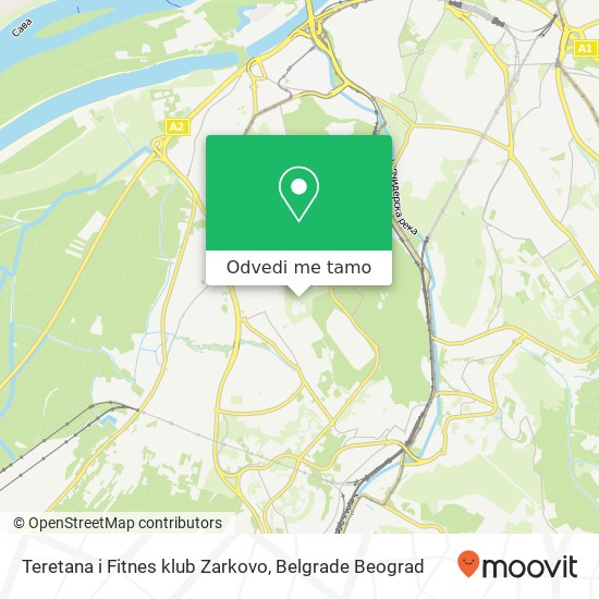 Teretana i Fitnes klub Zarkovo mapa