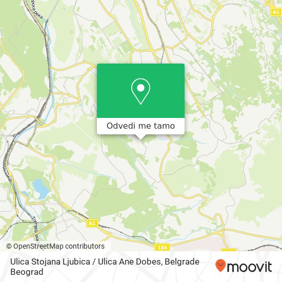 Ulica Stojana Ljubica / Ulica Ane Dobes mapa