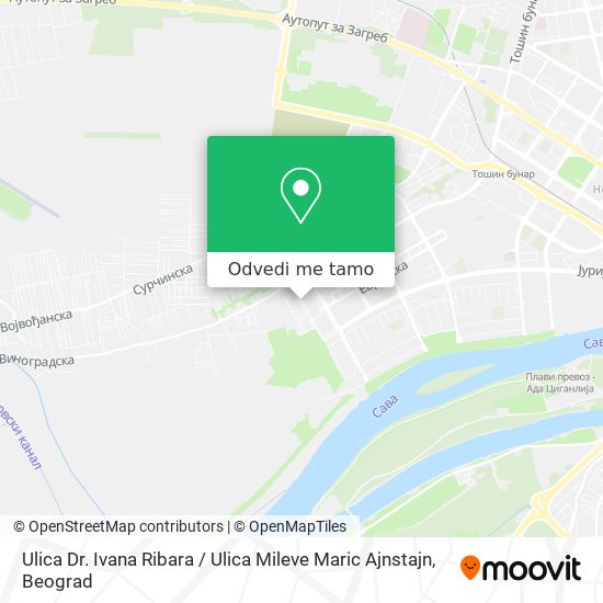 Ulica Dr. Ivana Ribara / Ulica Mileve Maric Ajnstajn mapa