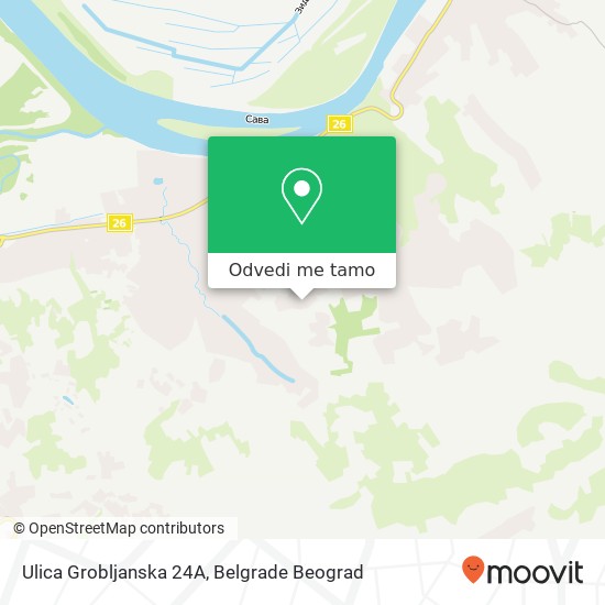 Ulica Grobljanska 24A mapa