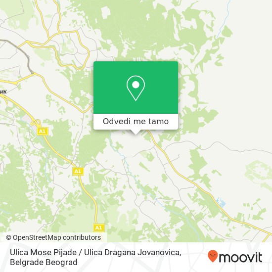 Ulica Mose Pijade / Ulica Dragana Jovanovica mapa