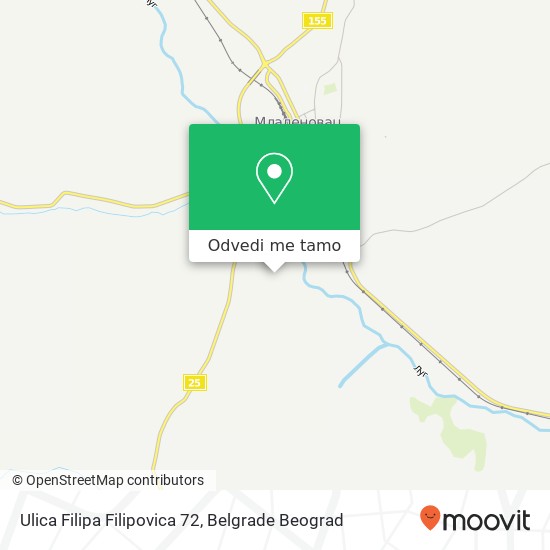 Ulica Filipa Filipovica 72 mapa