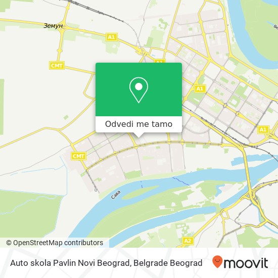 Auto skola Pavlin Novi Beograd mapa