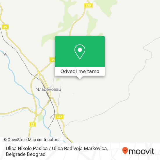 Ulica Nikole Pasica / Ulica Radivoja Markovica mapa