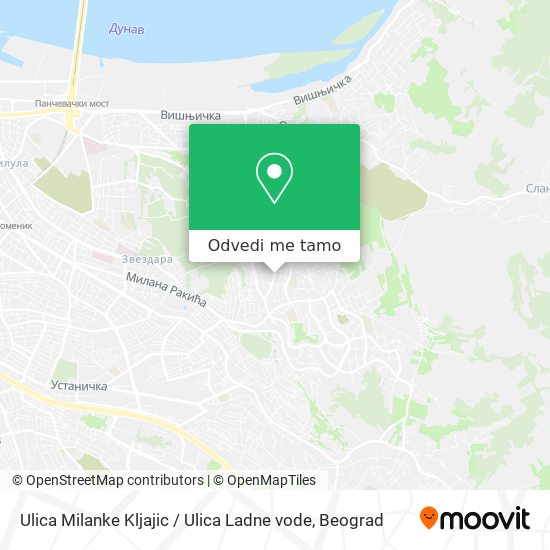 Ulica Milanke Kljajic / Ulica Ladne vode mapa