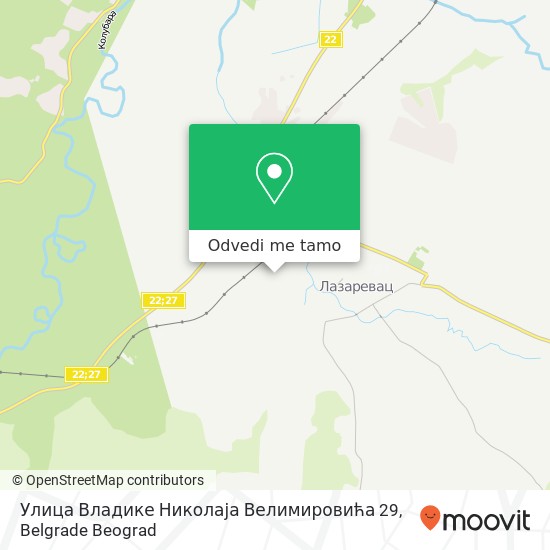 Улица Владике Николаја Велимировића 29 mapa