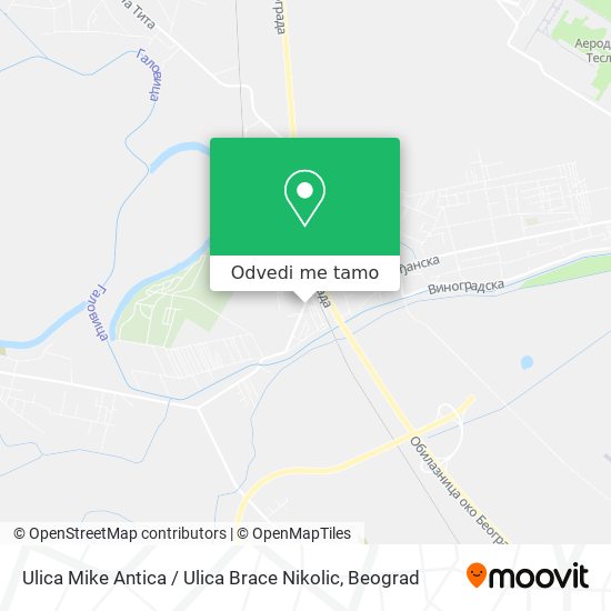 Ulica Mike Antica / Ulica Brace Nikolic mapa