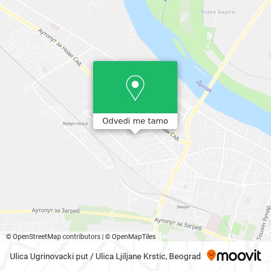 Ulica Ugrinovacki put / Ulica Ljiljane Krstic mapa