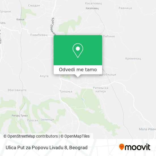 Ulica Put za Popovu Livadu 8 mapa