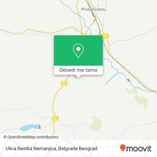 Ulica Rastka Nemanjica mapa