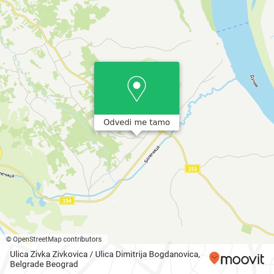 Ulica Zivka Zivkovica / Ulica Dimitrija Bogdanovica mapa