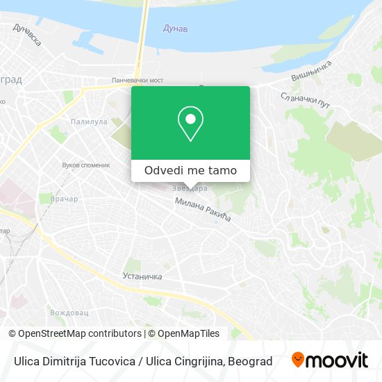 Ulica Dimitrija Tucovica / Ulica Cingrijina mapa