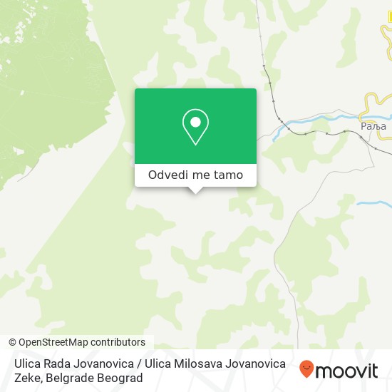 Ulica Rada Jovanovica / Ulica Milosava Jovanovica Zeke mapa