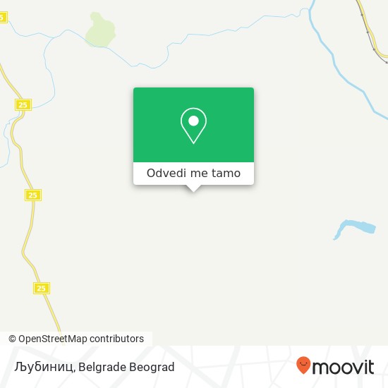 Љубиниц mapa