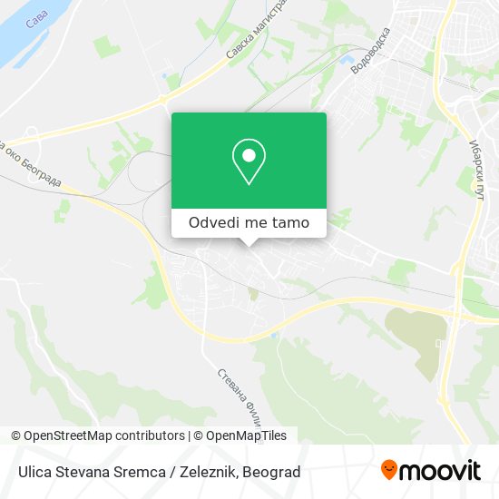 Ulica Stevana Sremca / Zeleznik mapa