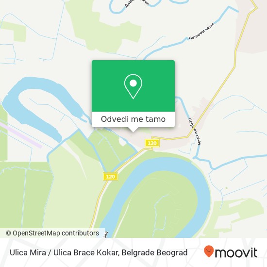 Ulica Mira / Ulica Brace Kokar mapa