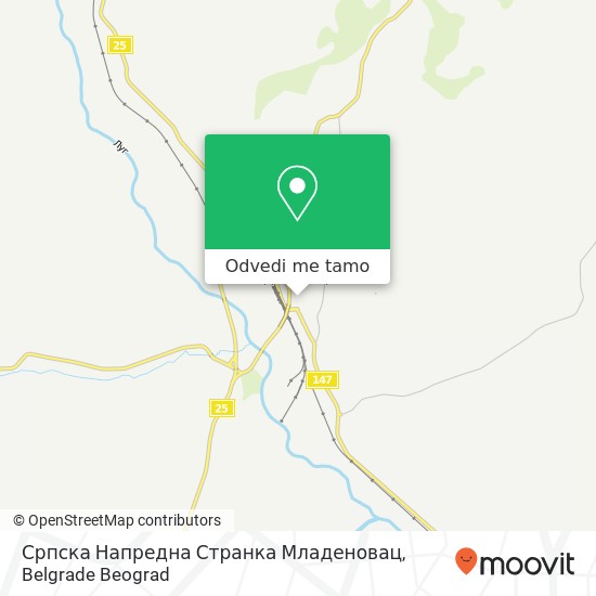 Српска Напредна Странка Младеновац mapa