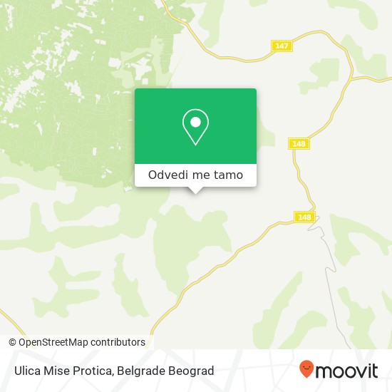 Ulica Mise Protica mapa