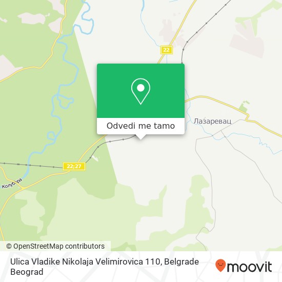 Ulica Vladike Nikolaja Velimirovica 110 mapa