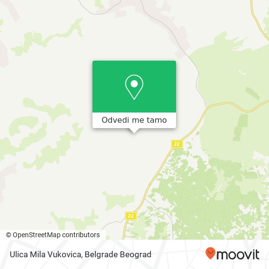 Ulica Mila Vukovica mapa