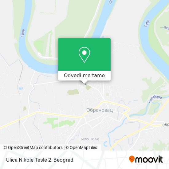 Ulica Nikole Tesle 2 mapa