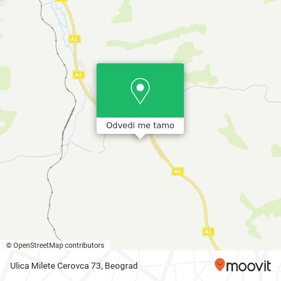 Ulica Milete Cerovca 73 mapa