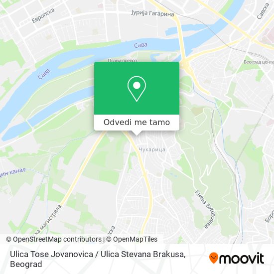Ulica Tose Jovanovica / Ulica Stevana Brakusa mapa