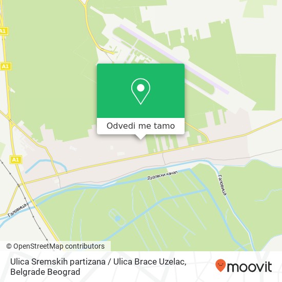 Ulica Sremskih partizana / Ulica Brace Uzelac mapa