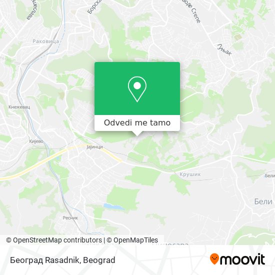 Београд Rasadnik mapa