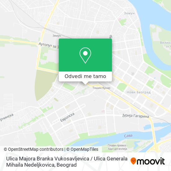 Ulica Majora Branka Vukosavljevica / Ulica Generala Mihaila Nedeljkovica mapa