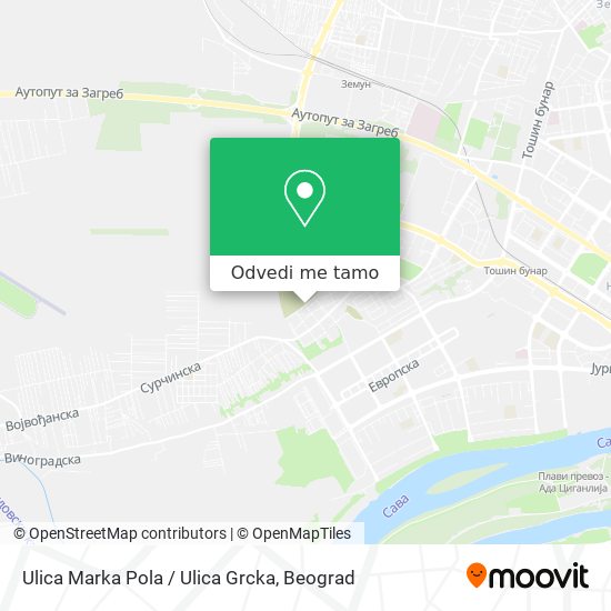 Ulica Marka Pola / Ulica Grcka mapa