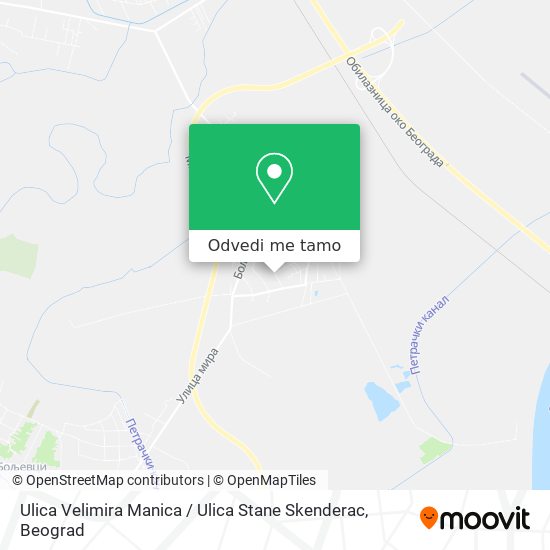 Ulica Velimira Manica / Ulica Stane Skenderac mapa