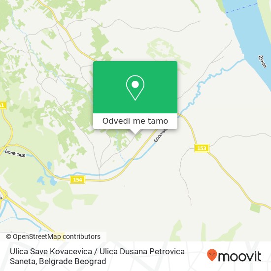 Ulica Save Kovacevica / Ulica Dusana Petrovica Saneta mapa