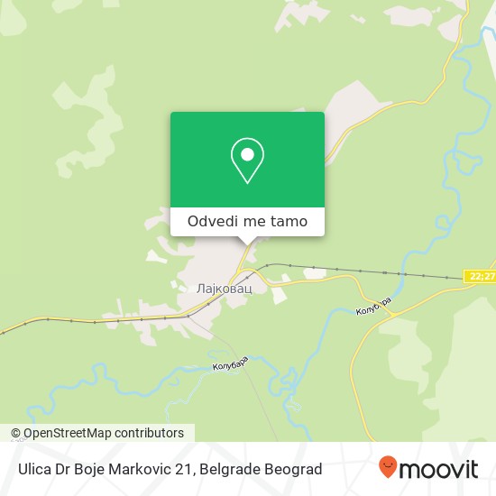 Ulica Dr Boje Markovic 21 mapa